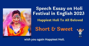 Speech Essay on Holi Festival in English 2023