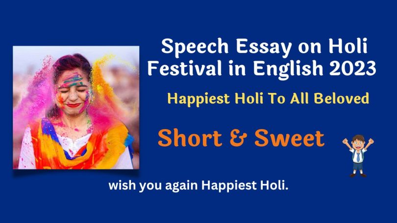 Speech Essay on Holi Festival in English 2023