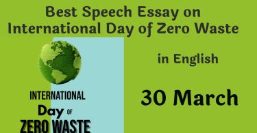 Speech Essay on International Day of Zero Waste - 30 March 2023