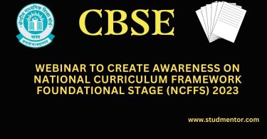 Webinar to create awareness on National Curriculum Framework Foundational Stage (NCFFS) 2023