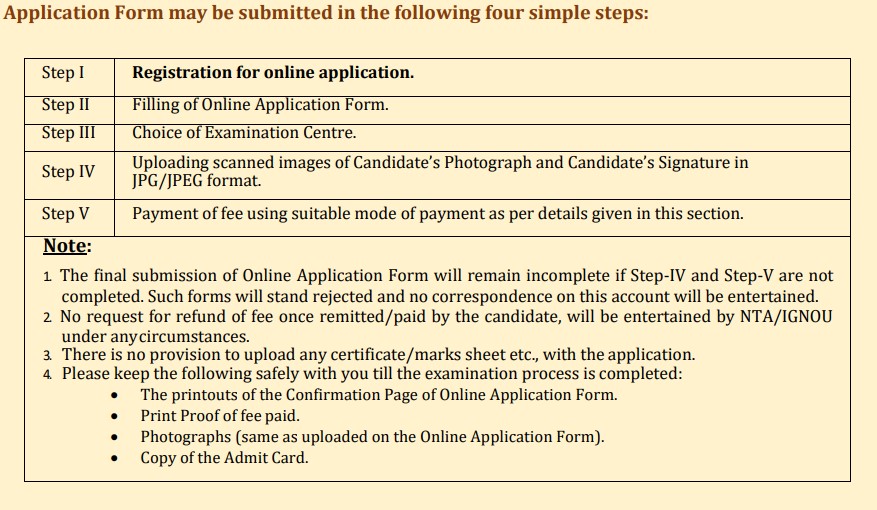 application process in ignou recruitment jat 2023