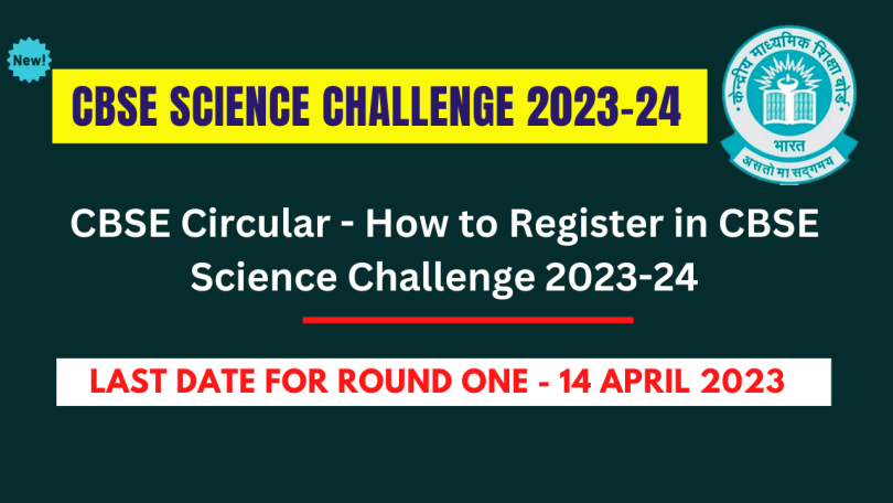 CBSE Circular - How to Register in CBSE Science Challenge 2023-24