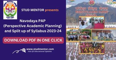 Download Navodaya PAP (Perspective Academic Planning) and Split up of Syllabus 2023-24