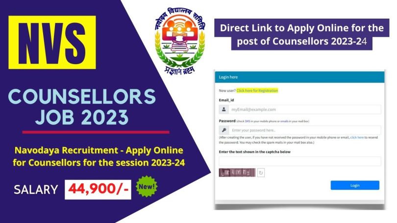 Navodaya Recruitment – Apply Online for Counsellors for the session 2023-24