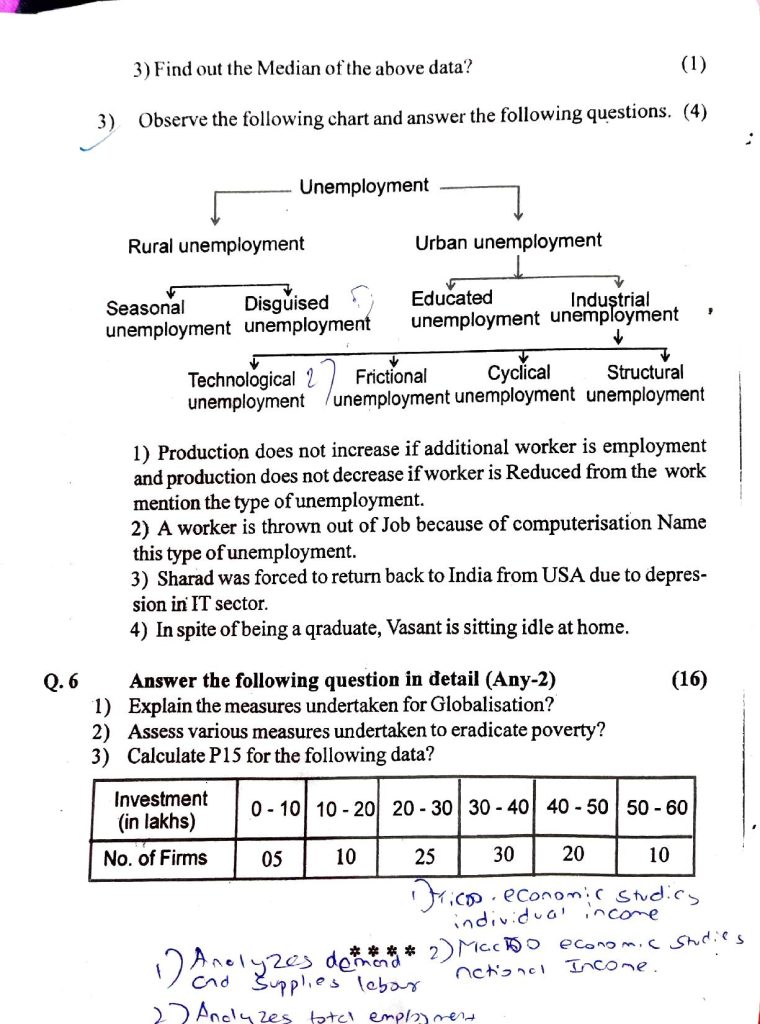 Page 4 Economics Class 11th Commerce Term 2 Annual Exam Practice Paper - Maharashtra State Board