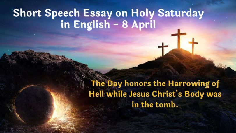 Short Speech Essay on Holy Saturday in English 8 April 2023