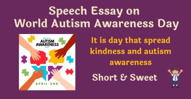 Speech Essay on World Autism Awareness Day 2 April 2023