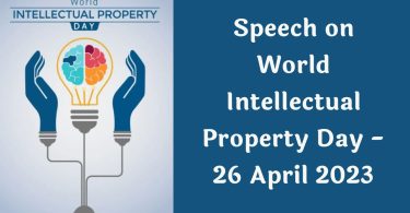 Speech on World Intellectual Property Day - 26 April 2023