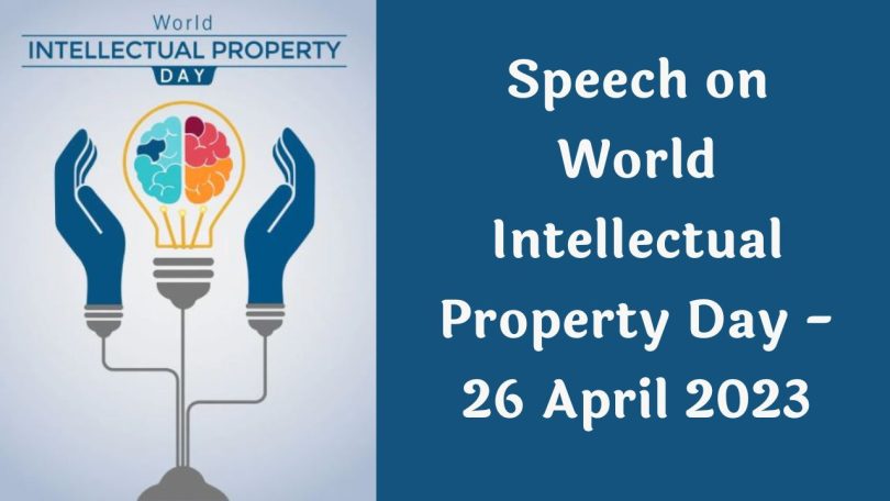 Speech on World Intellectual Property Day - 26 April 2023