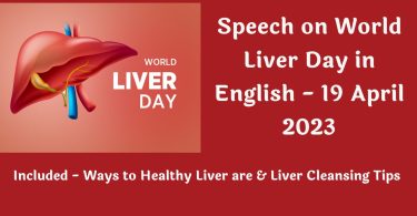 Speech on World Liver Day in English - 19 April 2023