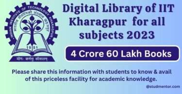 4 Crore 60 Lakh Books - Digital Library of IIT Kharagpur - Test Preparation 2023