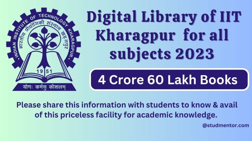 4 Crore 60 Lakh Books - Digital Library of IIT Kharagpur - Test Preparation 2023