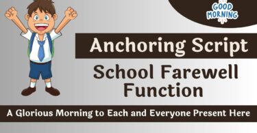 Anchoring Script Speech for School Farewell Function 2023
