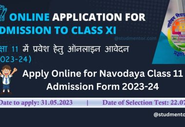 Apply Online for Navodaya Class 11 Admission Form Link, Website 2023-24