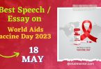 Best Speech Essay on World Aids Vaccine Day 2023 (18 May 2023)