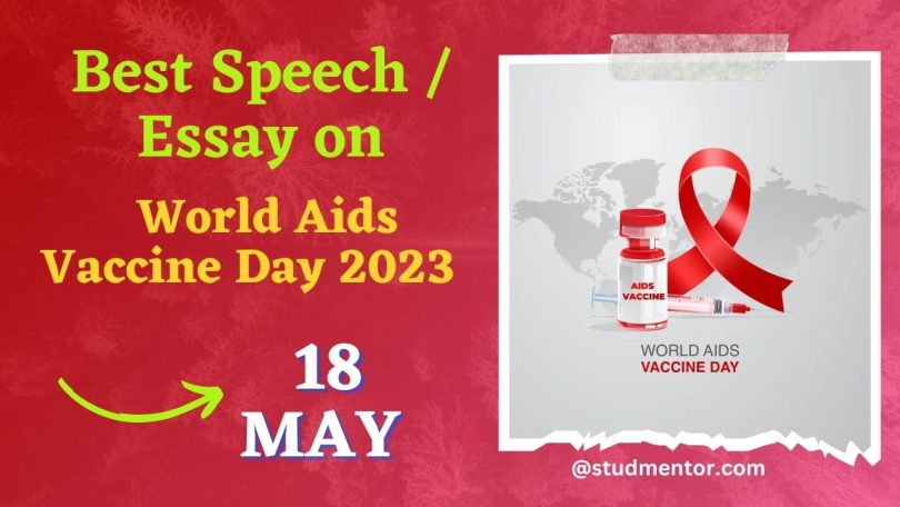 Best Speech Essay on World Aids Vaccine Day 2023 (18 May 2023)