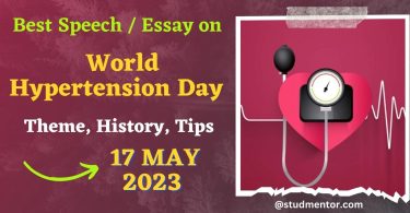 Best Speech Essay on World Hypertension Day - 17 May 2023