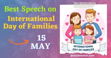 Best Speech on International Day of Families - 15 May 2023