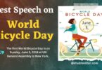 Best Speech on International World Bicycle Day - 3 June 2023