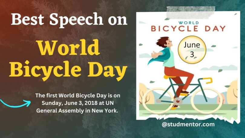 Best Speech on International World Bicycle Day - 3 June 2023