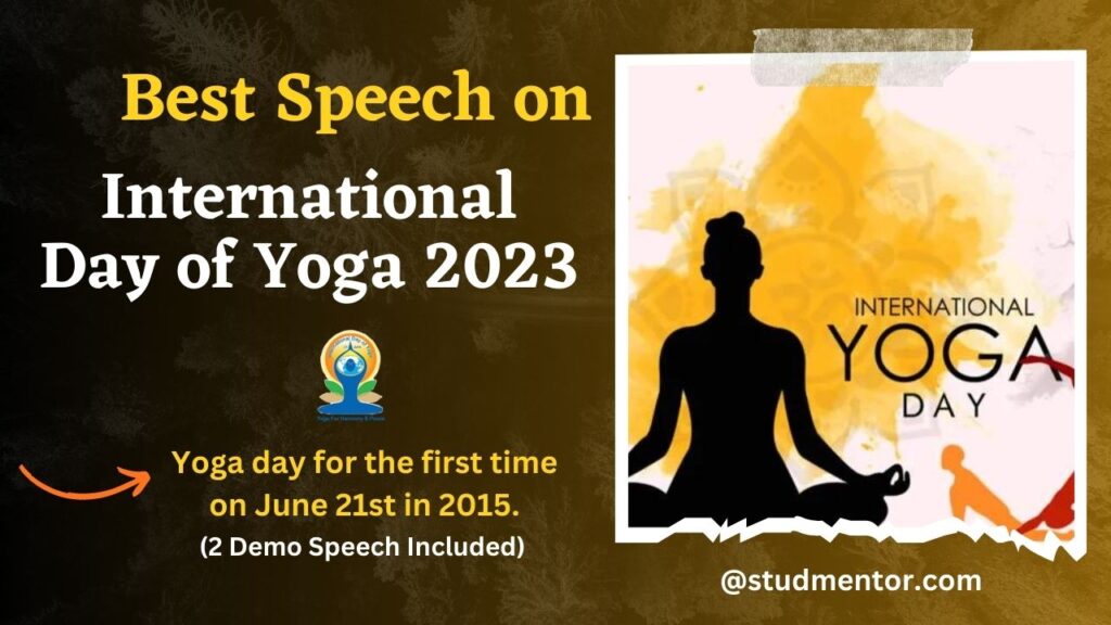 Best Speech on International Yoga Day - 21 June 2023