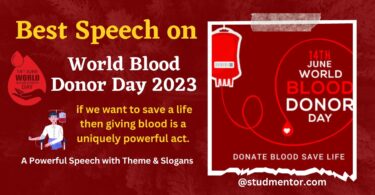 Best Speech on World Blood Donor Day, Theme - 14 June 2023