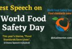 Best Speech on World Food Safety Day - 7 June 2023