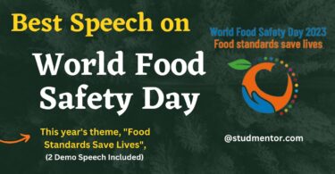 Best Speech on World Food Safety Day - 7 June 2023