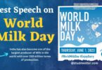 Best Speech on World Milk Day in English - 1 June 2023