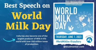 Best Speech on World Milk Day in English - 1 June 2023