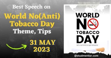 Best Speech on World No(Anti) Tobacco Day - 31 May 2023