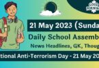 Daily School Assembly Today News Headlines for 21 May 2023