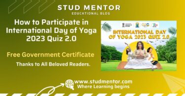 Government Quiz with Certificate - International Day of Yoga 2023 Quiz 2.0