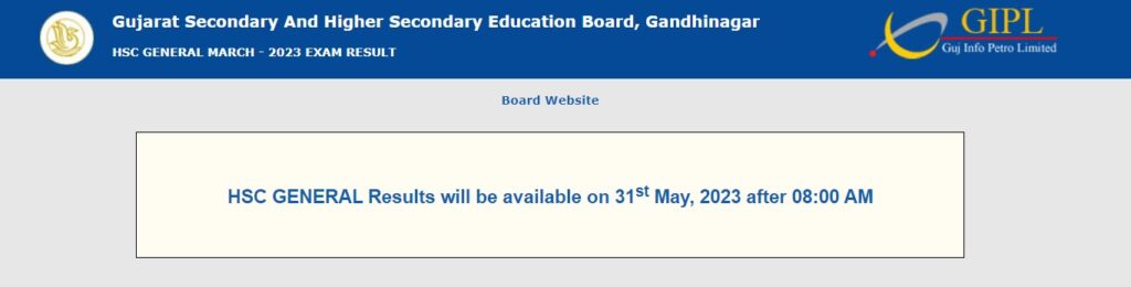 HSC General Arts and Commerce Gujarat Result 2023