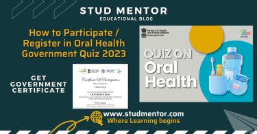 How to Participate Register in Oral Health Government Quiz 2023