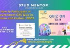 How to Participate in Government G20 Quiz in Jammu and Kashmir 2023