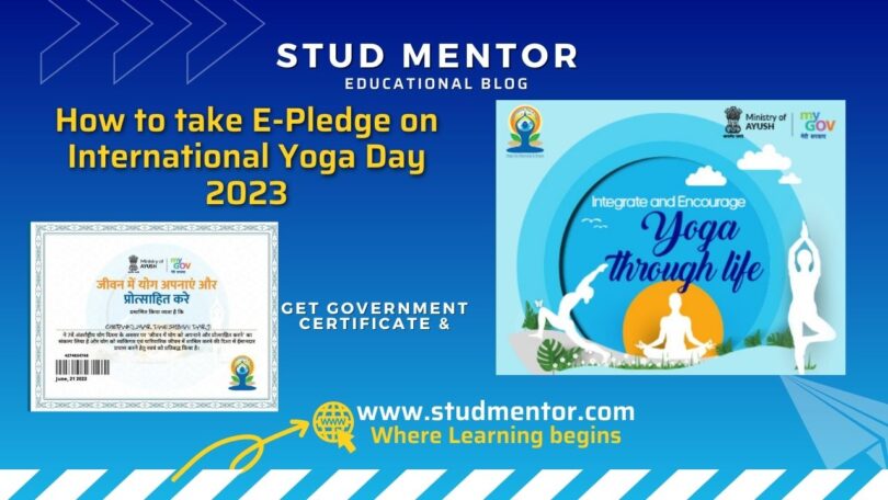 How to take E-Pledge on International Yoga Day 2023