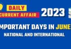 Important Days in June - 2023 National & International Days in June