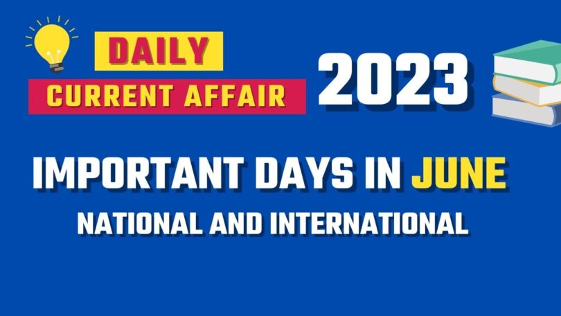 Important Days in June - 2023 National & International Days in June