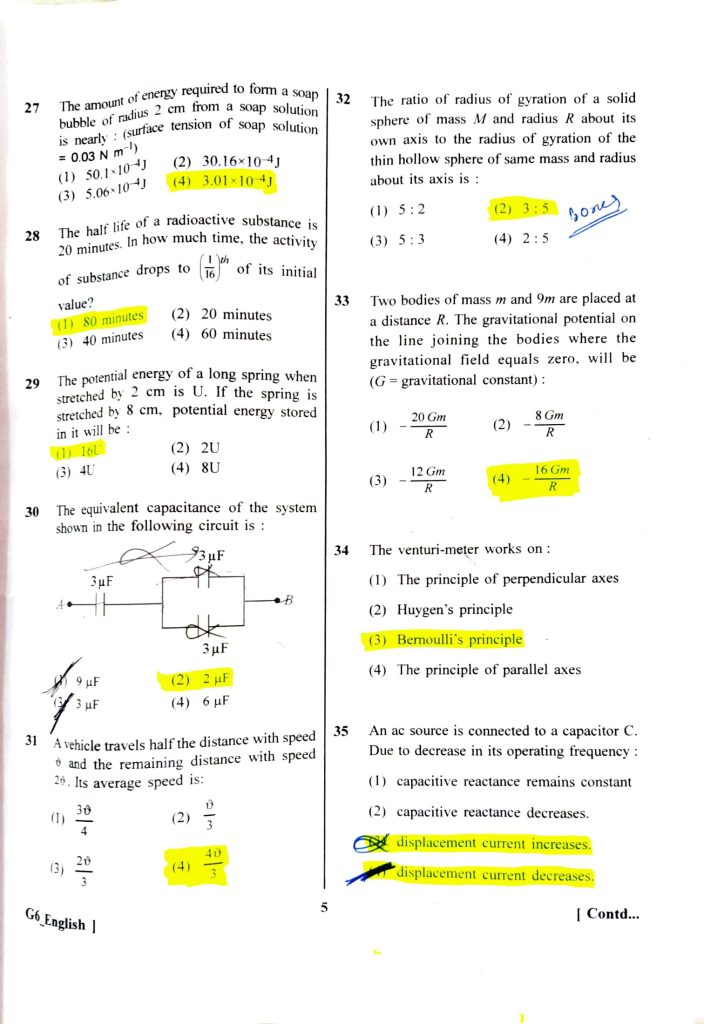 NEET - UG Question Paper with Official Answer Key in PDF (07 May 2023) G6 Series in English-05