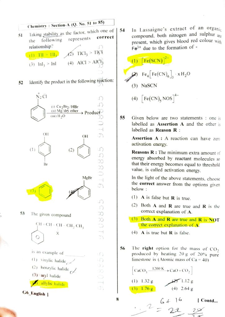 NEET - UG Question Paper with Official Answer Key in PDF (07 May 2023) G6 Series in English-08