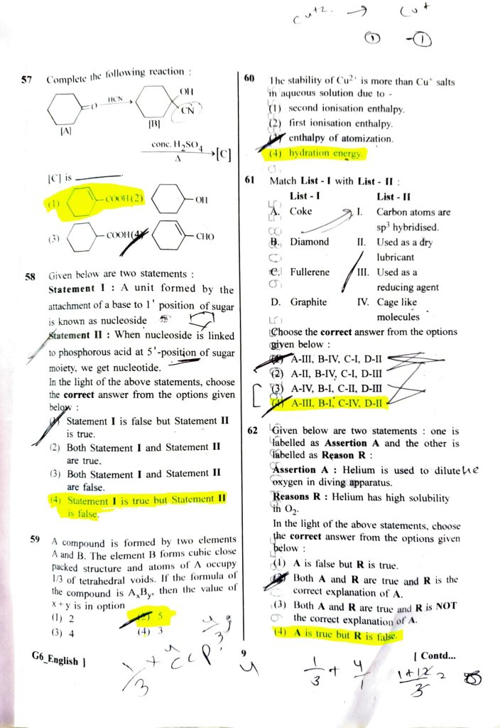 NEET - UG Question Paper with Official Answer Key in PDF (07 May 2023) G6 Series in English-09