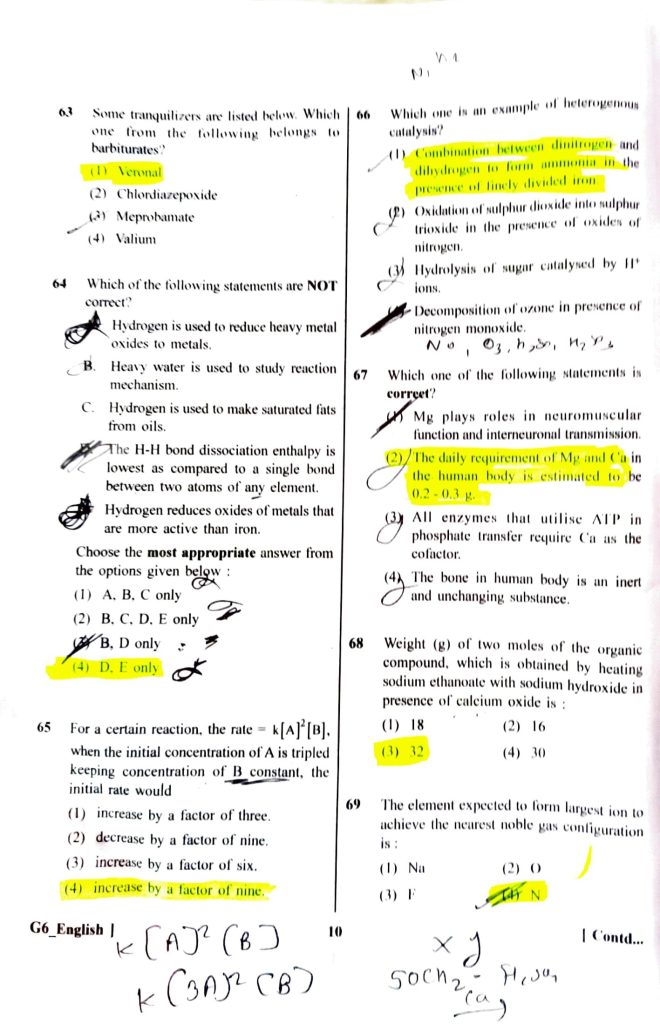 NEET - UG Question Paper with Official Answer Key in PDF (07 May 2023) G6 Series in English-10