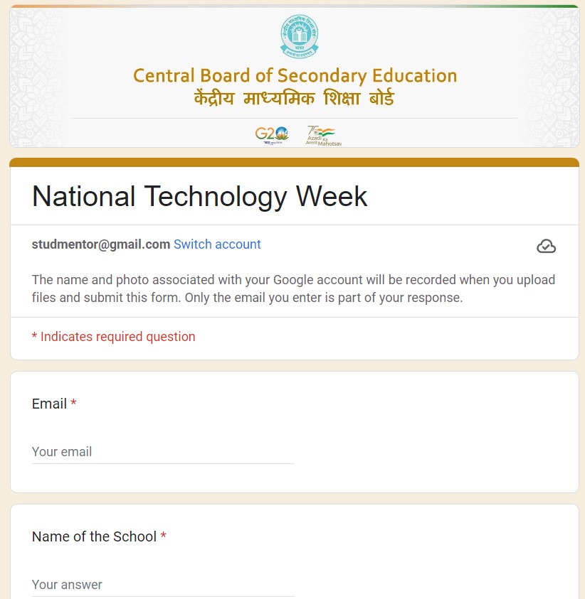 National Technology Week 2023 - CBSE Circular