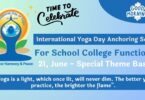 School Assembly Anchoring Script for International Yoga Day - 21 June 2023