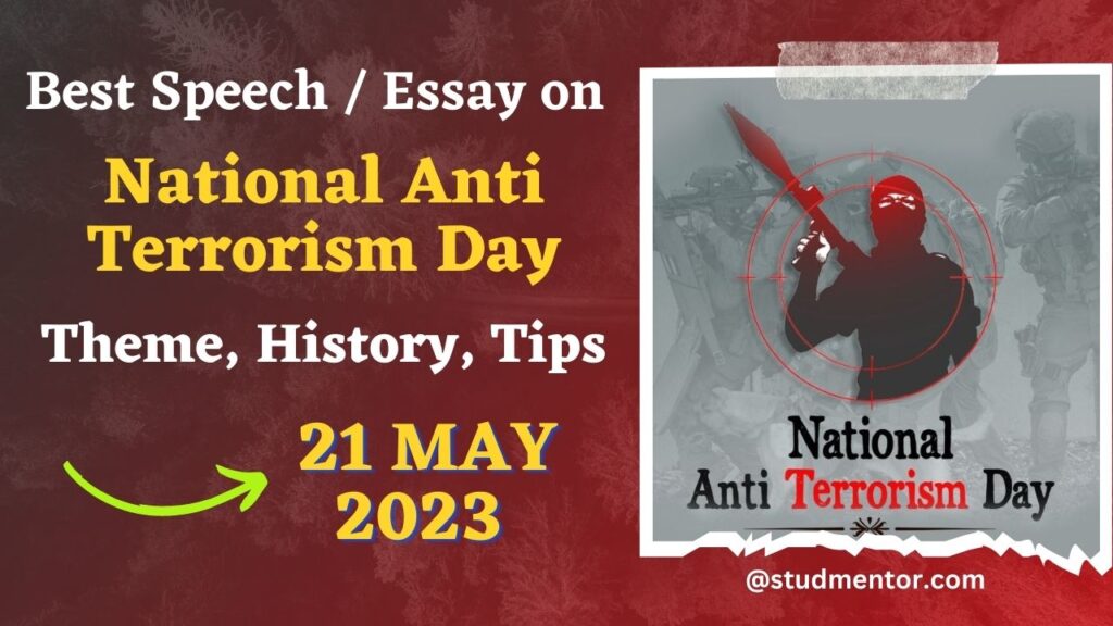 Speech on National Anti Terrorism Day - 21 May 2023