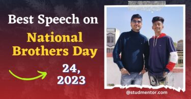 Speech on National Brothers Day - 24 May 2023