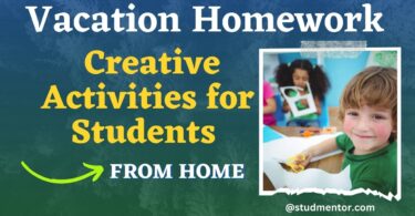 Vacation Creative Activities (Homework) for Students at Home 2023