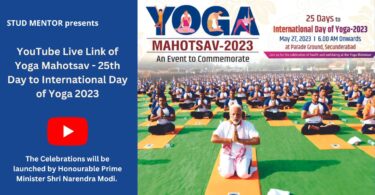 YouTube Live Link of Yoga Mahotsav - 25th Day to International Day of Yoga 2023