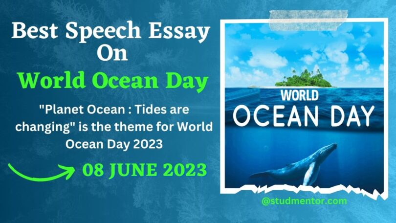 Best Speech Essay on World Ocean Day - 8 June 2023